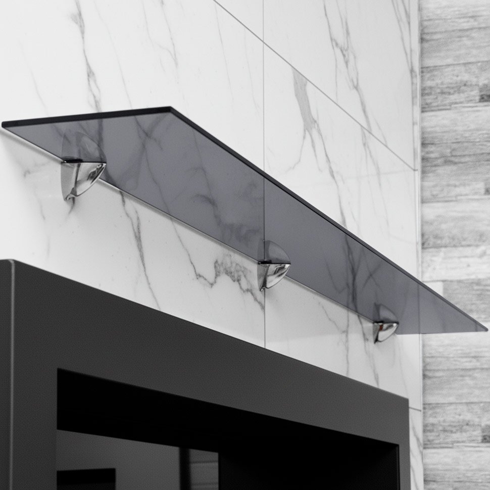 Стеклянная полка для биокамина Gray  1500