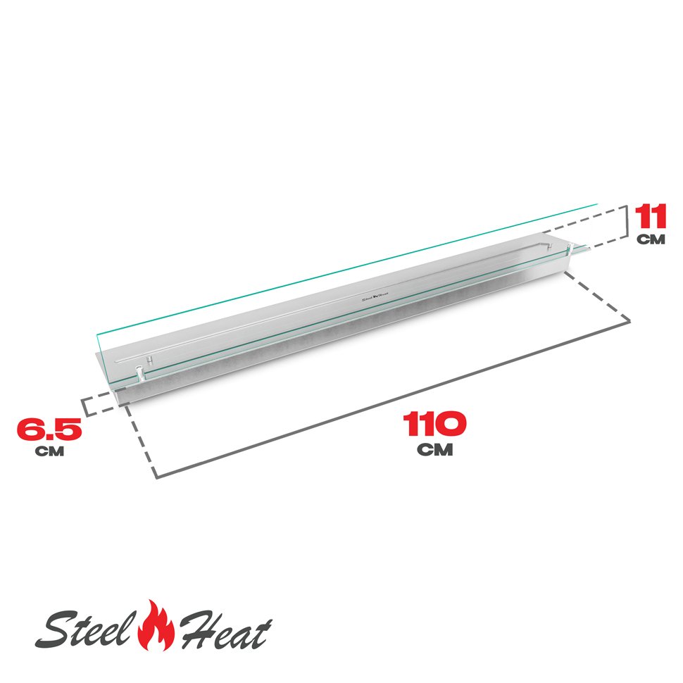 Топливный блок SteelHeat LINE GLASS 1100