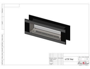 4273C Биокамин встраиваемый сквозной на заказ