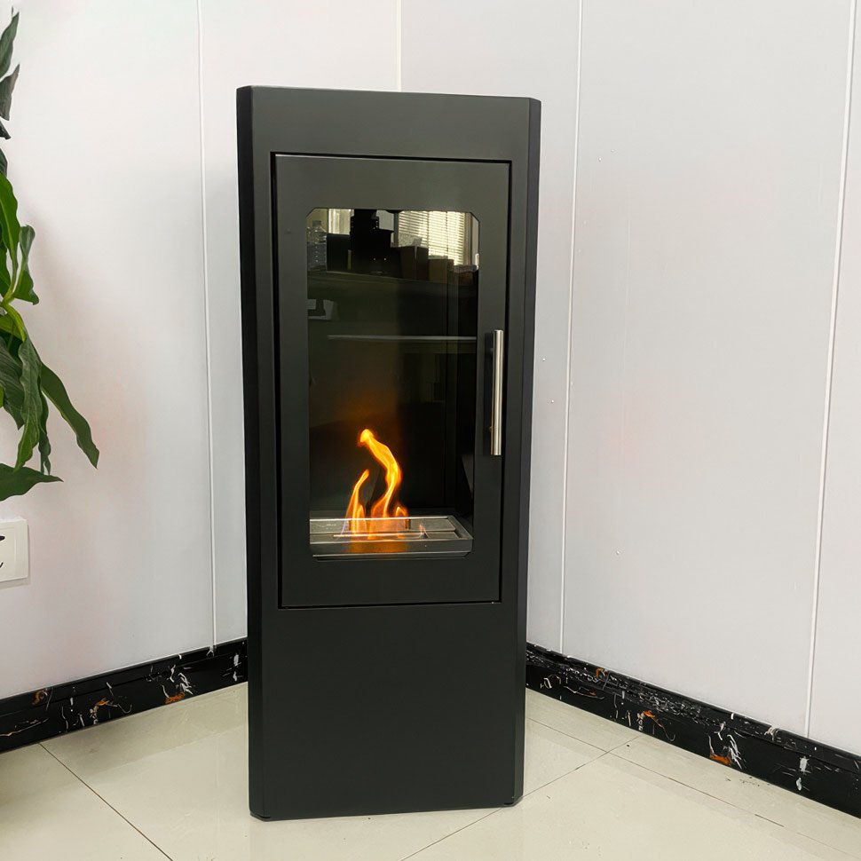 Напольный биокамин SafeFlame Biofire Glass Tower, черный Напольный биокамин SafeFlame Biofire Glass Tower, черный